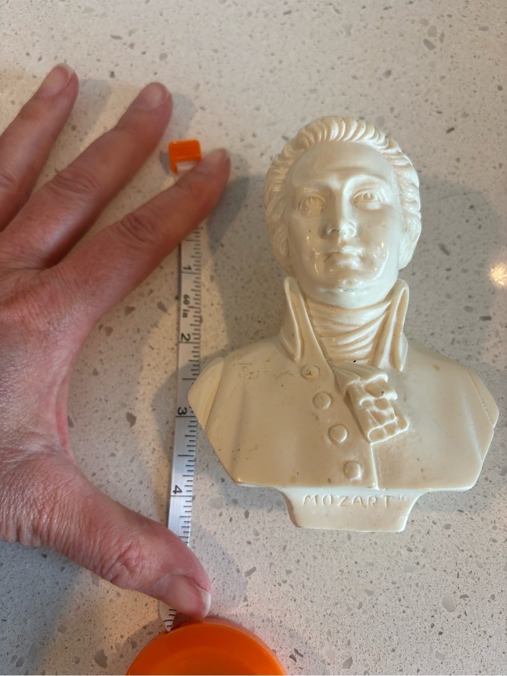 Mozart Classic Ivory Bust Sculpture - Home Art Decor - Picture 3 of 4